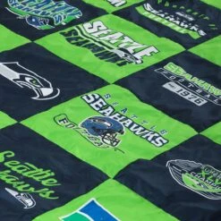 FOCO Seattle Seahawks Team Pride Patches Quilt -Fashion General Store BKTNFQTTPDSS g5