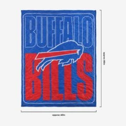 FOCO Buffalo Bills Big Game Sherpa Lined Throw Blanket -Fashion General Store BKTNFXLSHBGBB g3