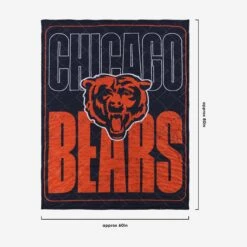 FOCO Chicago Bears Big Game Sherpa Lined Throw Blanket -Fashion General Store BKTNFXLSHBGCB g3