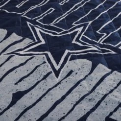 FOCO Dallas Cowboys Big Game Sherpa Lined Throw Blanket -Fashion General Store BKTNFXLSHBGDC g5
