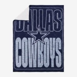 FOCO Dallas Cowboys Big Game Sherpa Lined Throw Blanket