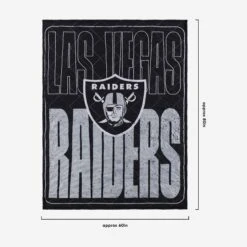 FOCO Las Vegas Raiders Big Game Sherpa Lined Throw Blanket -Fashion General Store BKTNFXLSHBGOR g3