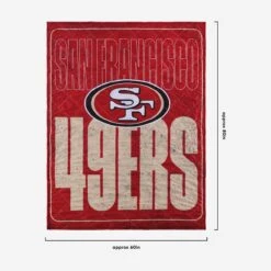 FOCO San Francisco 49ers Big Game Sherpa Lined Throw Blanket -Fashion General Store BKTNFXLSHBGSF g3