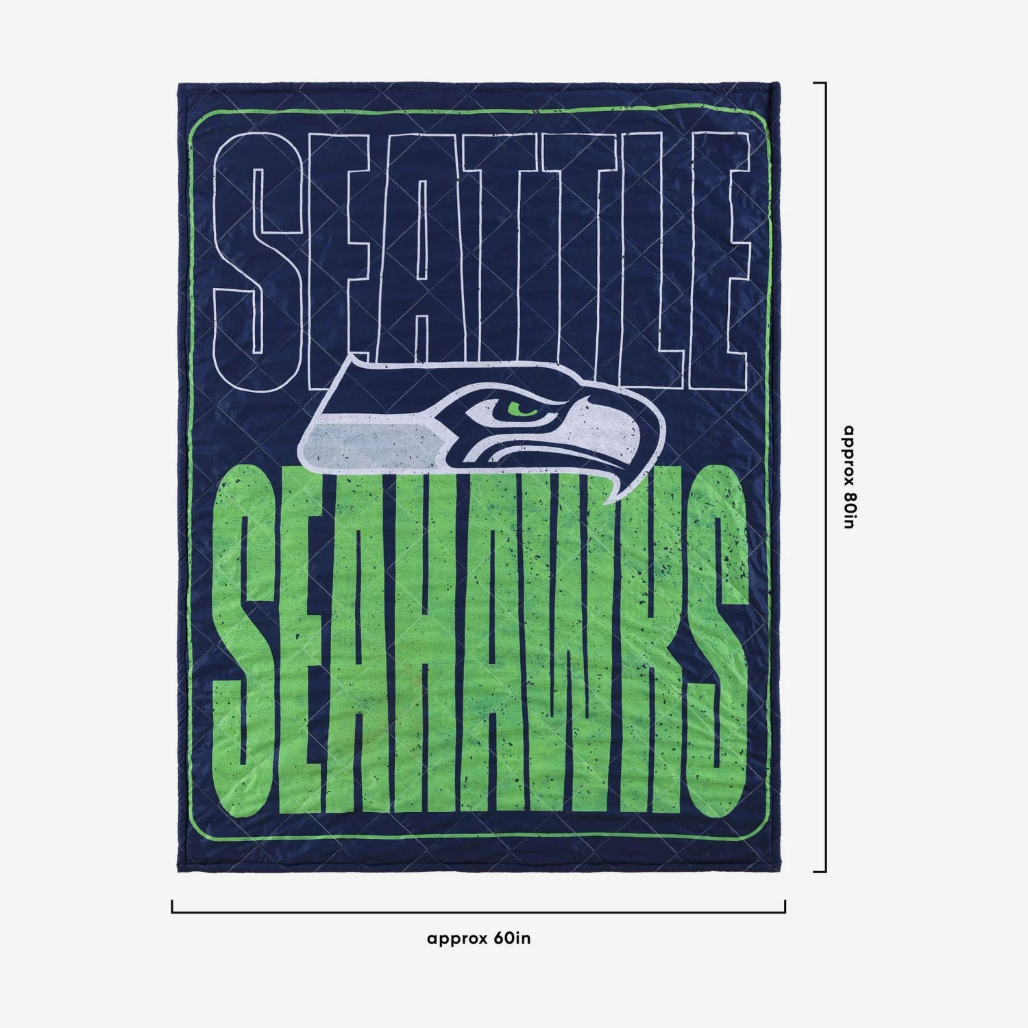 FOCO Seattle Seahawks Big Game Sherpa Lined Throw Blanket 3 FOCO Seattle Seahawks Big Game Sherpa Lined Throw Blanket - Image 3