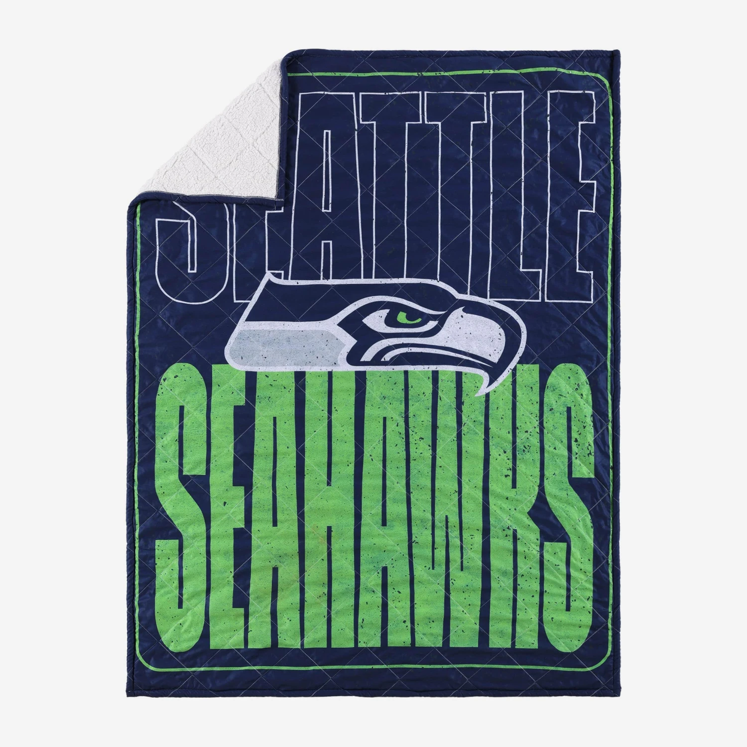FOCO Seattle Seahawks Big Game Sherpa Lined Throw Blanket 1 FOCO Seattle Seahawks Big Game Sherpa Lined Throw Blanket
