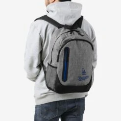 FOCO Los Angeles Dodgers Heather Grey Bold Color Backpack 10 FOCO Los Angeles Dodgers Heather Grey Bold Color Backpack -Fashion General Store BPMBHTHGRYLD g5