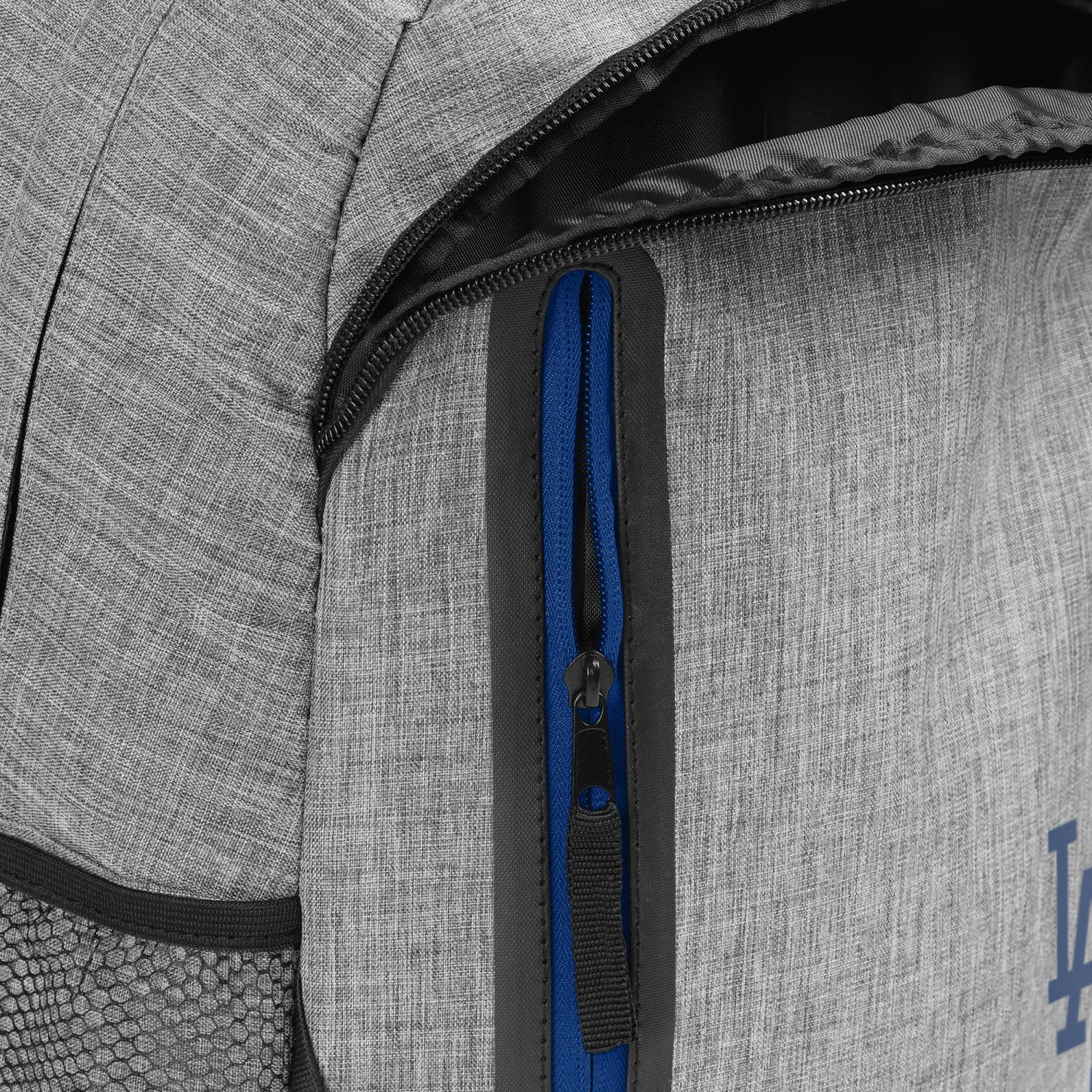 FOCO Los Angeles Dodgers Heather Grey Bold Color Backpack 6 FOCO Los Angeles Dodgers Heather Grey Bold Color Backpack - Image 6