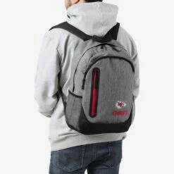 FOCO Kansas City Chiefs Heather Grey Bold Color Backpack 10 FOCO Kansas City Chiefs Heather Grey Bold Color Backpack -Fashion General Store BPNFHTHGRYKC g5