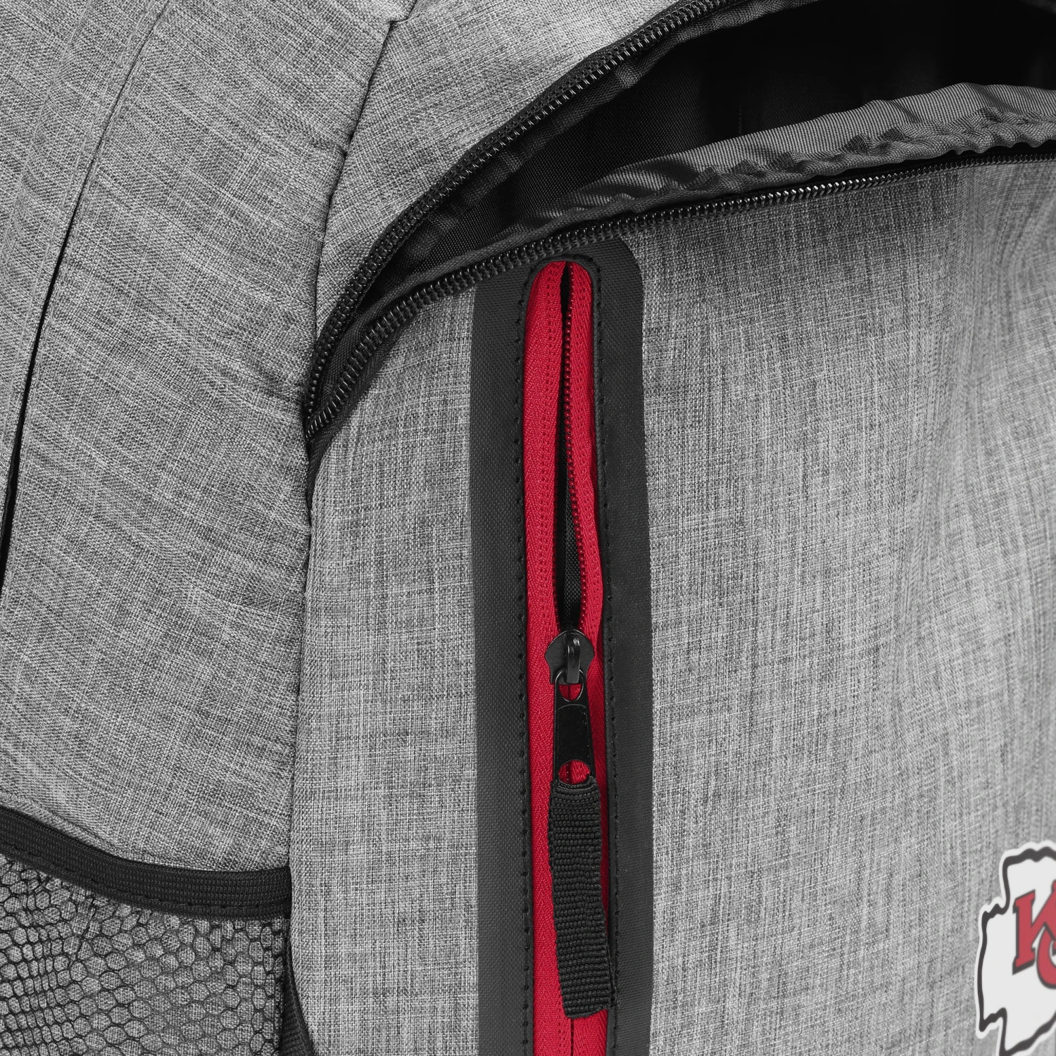 FOCO Kansas City Chiefs Heather Grey Bold Color Backpack 6 FOCO Kansas City Chiefs Heather Grey Bold Color Backpack - Image 6