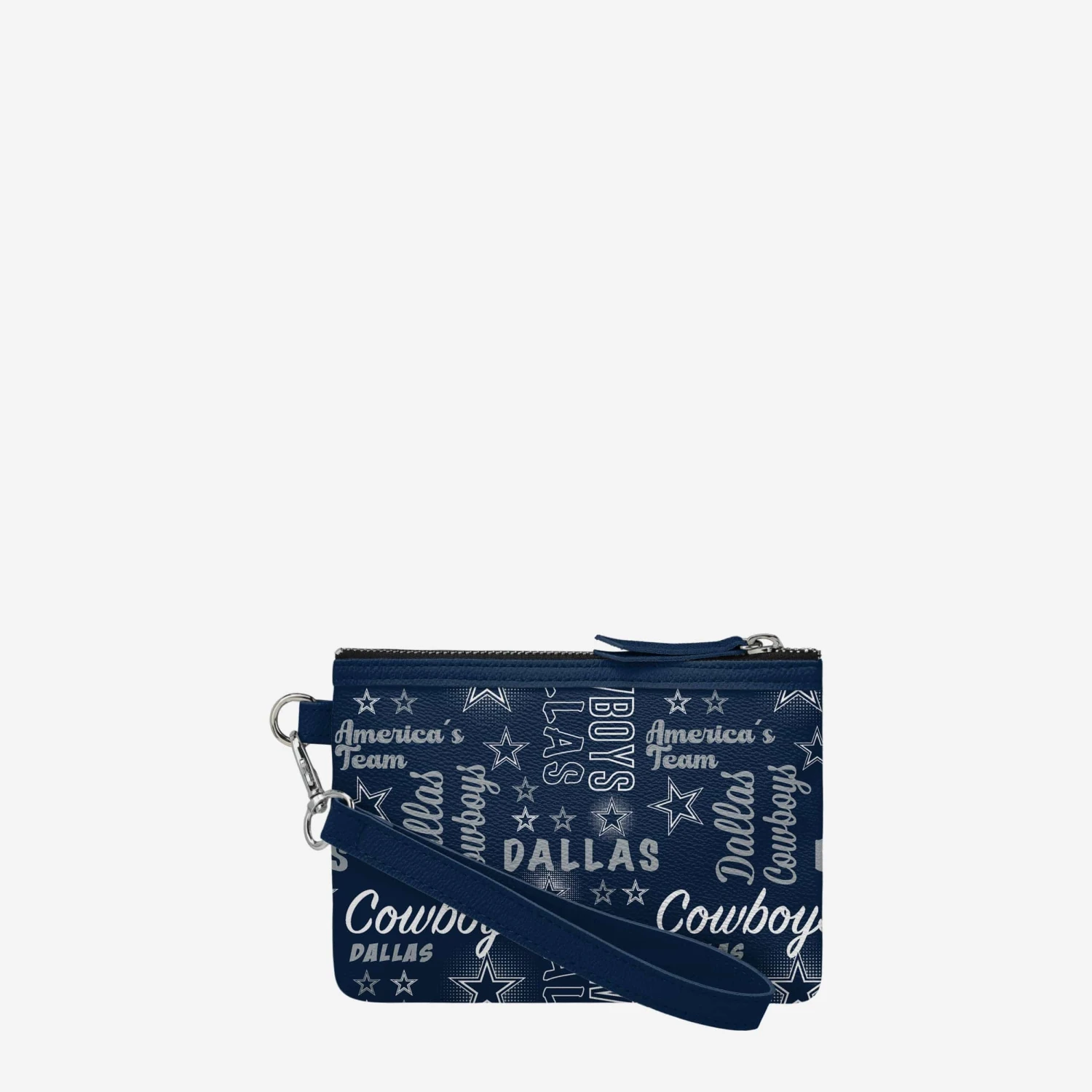FOCO Dallas Cowboys Spirited Style Printed Collection Repeat Logo Wristlet 1 FOCO Dallas Cowboys Spirited Style Printed Collection Repeat Logo Wristlet