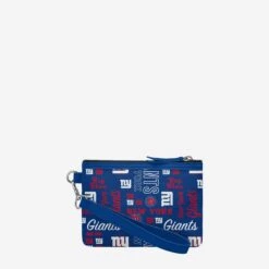 FOCO New York Giants Spirited Style Printed Collection Repeat Logo Wristlet