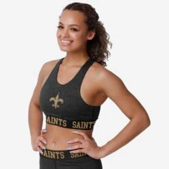 FOCO New Orleans Saints Womens Team Color Static Sports Bra