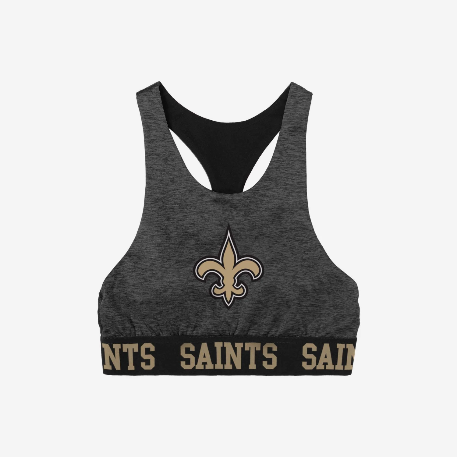 FOCO New Orleans Saints Womens Team Color Static Sports Bra 2 FOCO New Orleans Saints Womens Team Color Static Sports Bra - Image 2