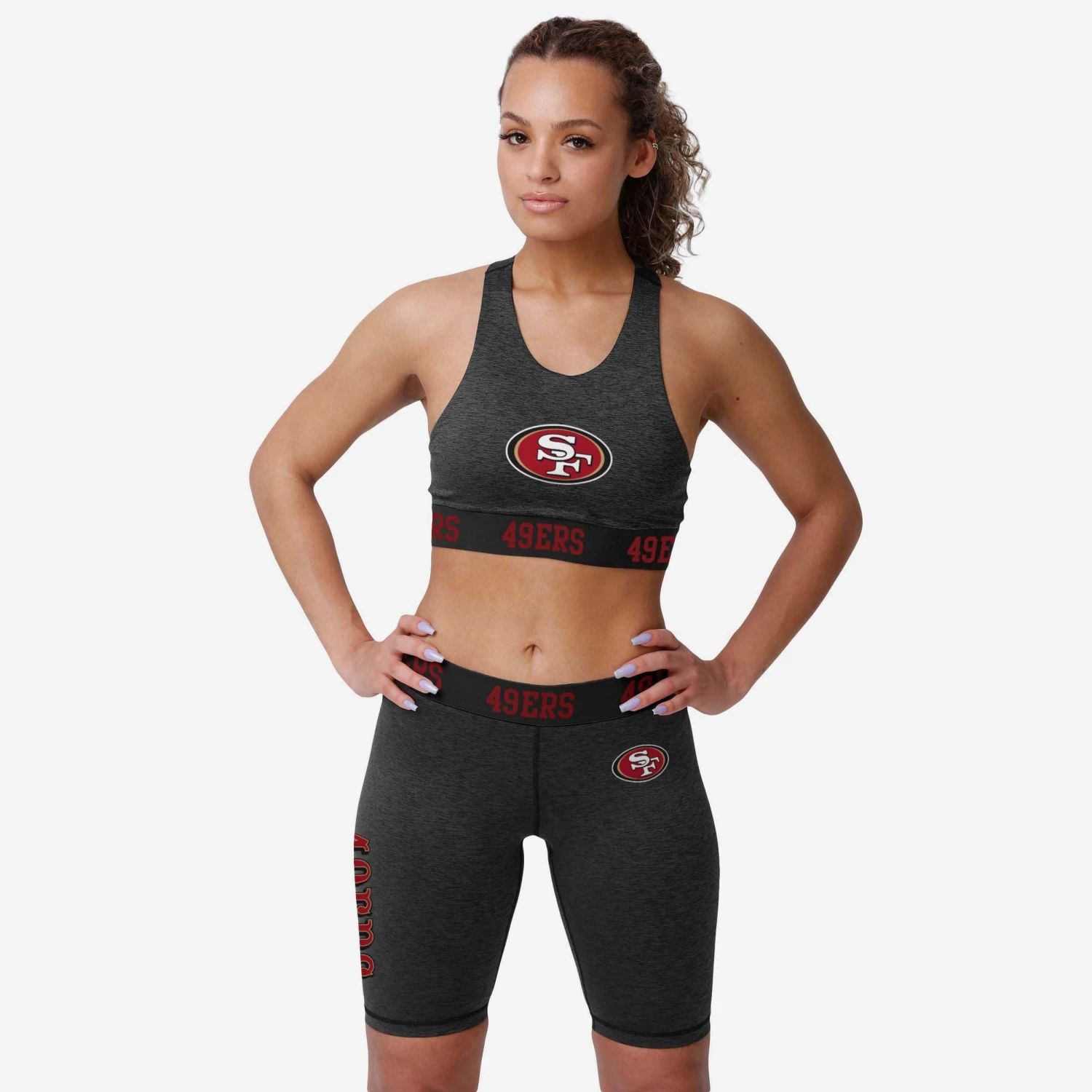 FOCO San Francisco 49ers Womens Team Color Static Sports Bra 4 FOCO San Francisco 49ers Womens Team Color Static Sports Bra - Image 4
