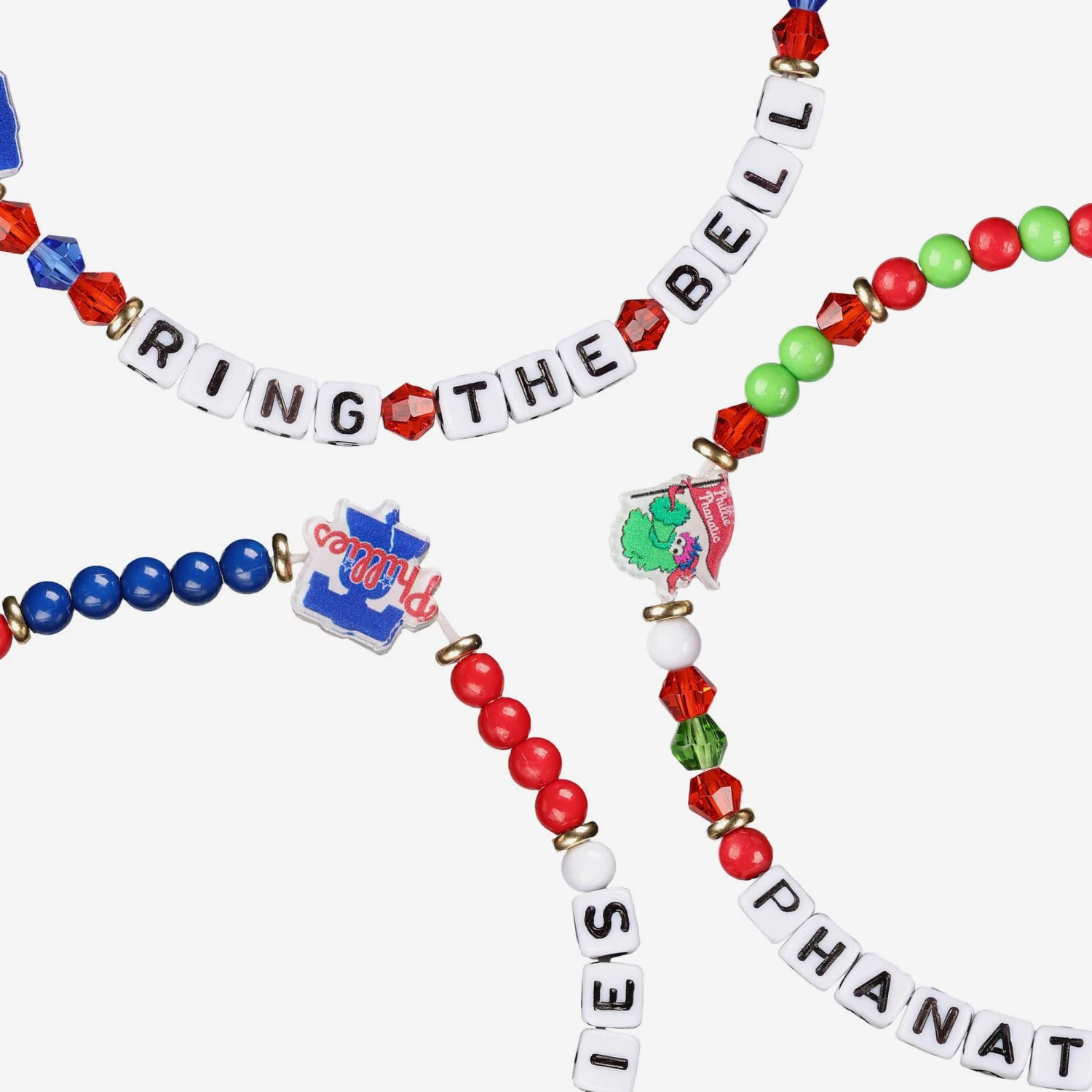 FOCO Philadelphia Phillies 3 Pack Friendship Bracelet 2 FOCO Philadelphia Phillies 3 Pack Friendship Bracelet - Image 2