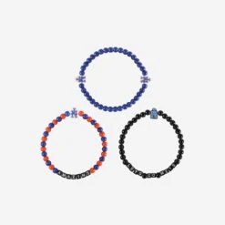 FOCO New York Mets 3 Pack Beaded Friendship Bracelet -Fashion General Store BRMNMB3PKFRNM g3