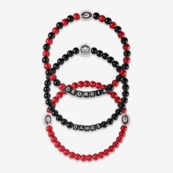 FOCO Georgia Bulldogs 3 Pack Beaded Friendship Bracelet