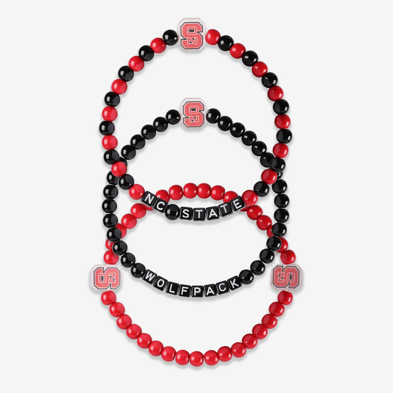 FOCO NC State Wolfpack 3 Pack Beaded Friendship Bracelet 1 FOCO NC State Wolfpack 3 Pack Beaded Friendship Bracelet