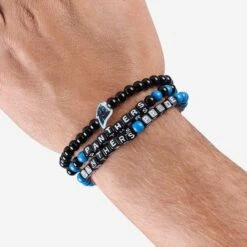 FOCO Carolina Panthers 3 Pack Beaded Friendship Bracelet 7 FOCO Carolina Panthers 3 Pack Beaded Friendship Bracelet -Fashion General Store BRMNNF3PKFRCP g4