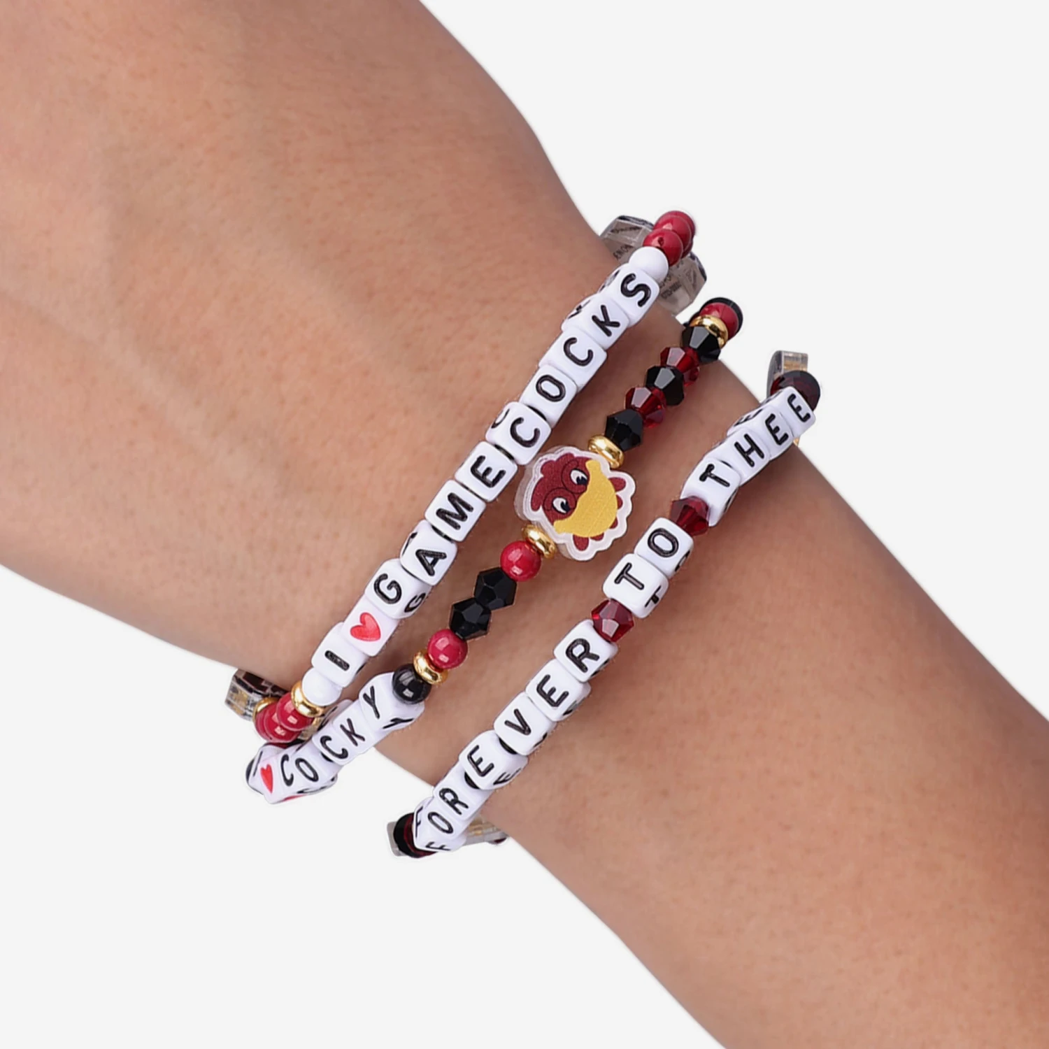 FOCO South Carolina Gamecocks 3 Pack Friendship Bracelet 4 FOCO South Carolina Gamecocks 3 Pack Friendship Bracelet - Image 4