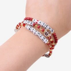FOCO San Francisco 49ers 3 Pack Friendship Bracelet 7 FOCO San Francisco 49ers 3 Pack Friendship Bracelet -Fashion General Store BRNF3PKFRSF g4