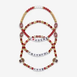 FOCO San Francisco 49ers 3 Pack Friendship Bracelet