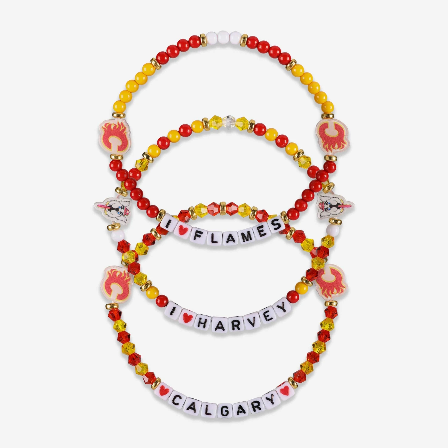 FOCO Calgary Flames 3 Pack Friendship Bracelet 1 FOCO Calgary Flames 3 Pack Friendship Bracelet
