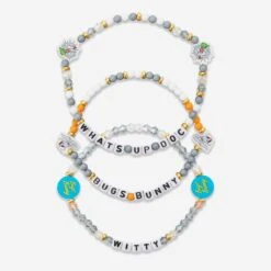 FOCO Bugs Bunny Looney Tunes 3 Pack Friendship Bracelet