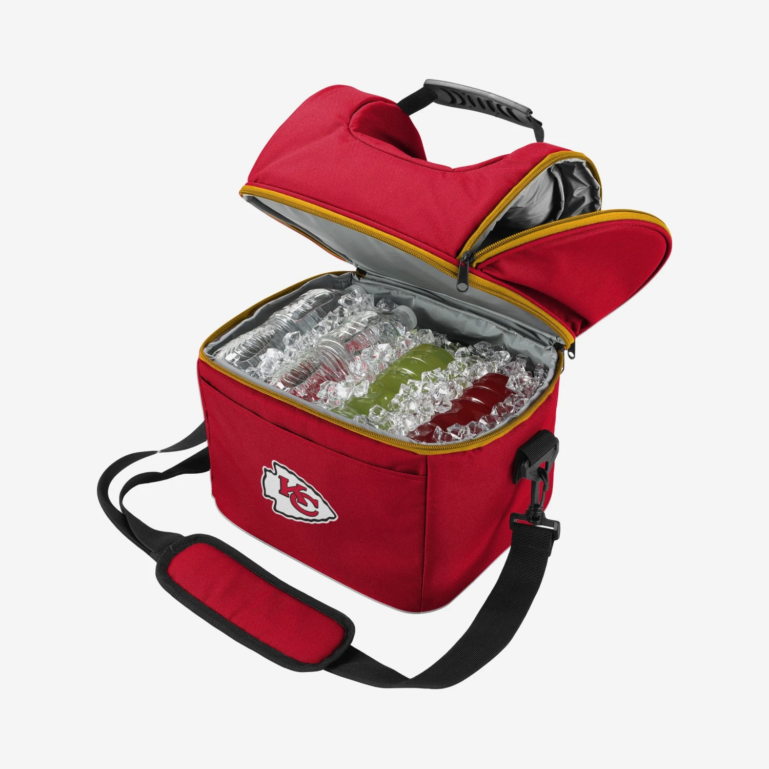 FOCO Kansas City Chiefs Solid Double Compartment Cooler 3 FOCO Kansas City Chiefs Solid Double Compartment Cooler - Image 3