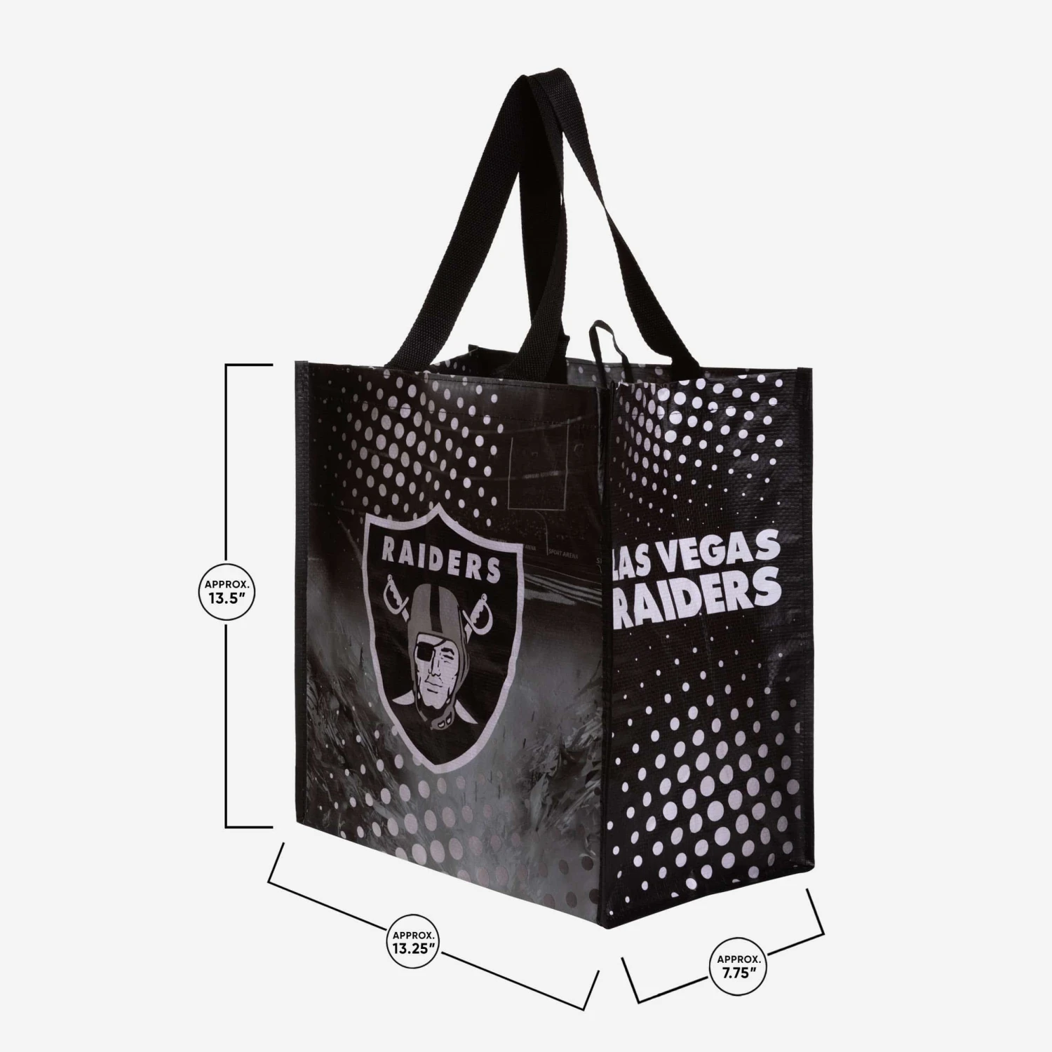 FOCO Las Vegas Raiders 4 Pack Reusable Shopping Bags 3 FOCO Las Vegas Raiders 4 Pack Reusable Shopping Bags - Image 3