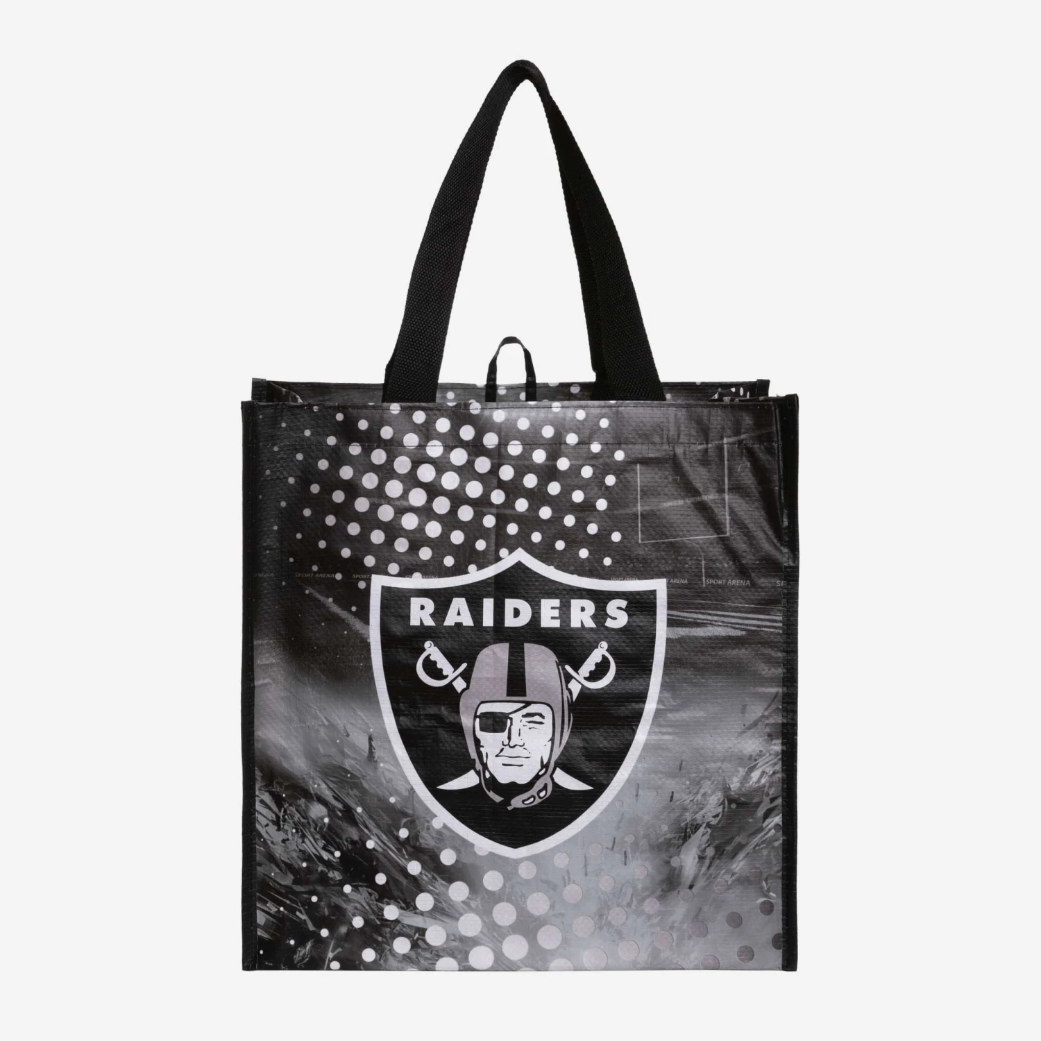 FOCO Las Vegas Raiders 4 Pack Reusable Shopping Bags 1 FOCO Las Vegas Raiders 4 Pack Reusable Shopping Bags
