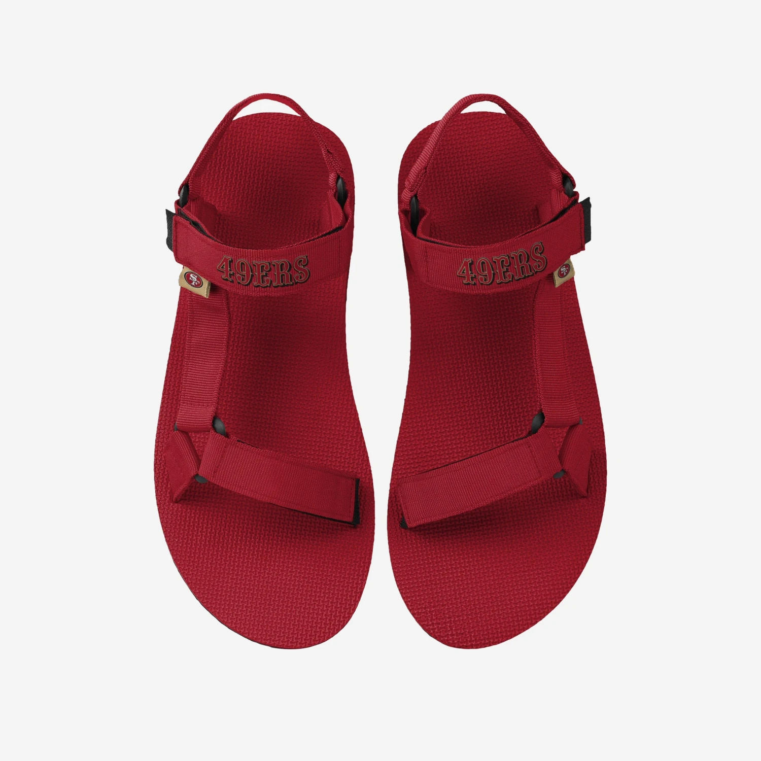 FOCO San Francisco 49ers Mens Solid Strap Sandal 1 FOCO San Francisco 49ers Mens Solid Strap Sandal