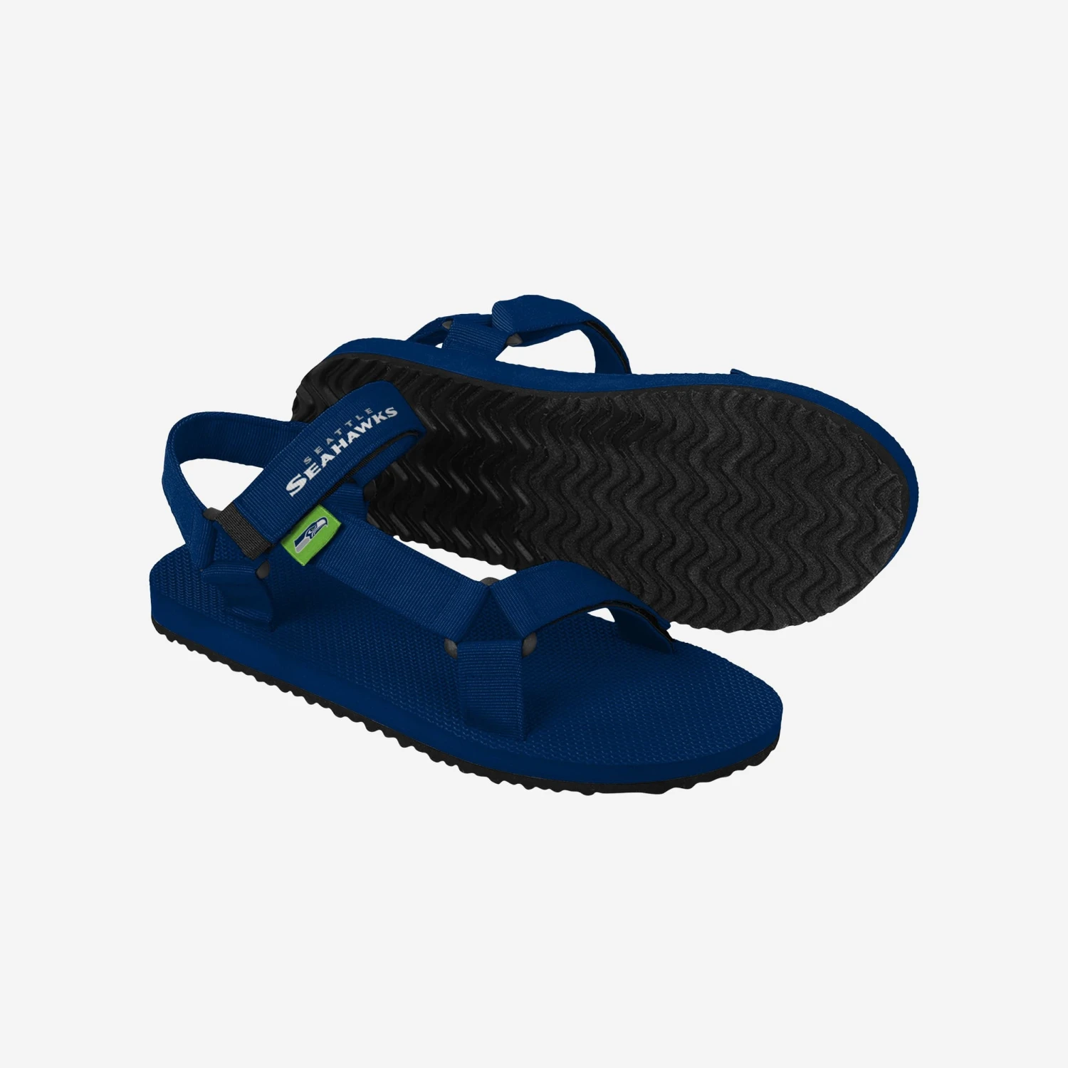 FOCO Seattle Seahawks Mens Solid Strap Sandal 3 FOCO Seattle Seahawks Mens Solid Strap Sandal - Image 3