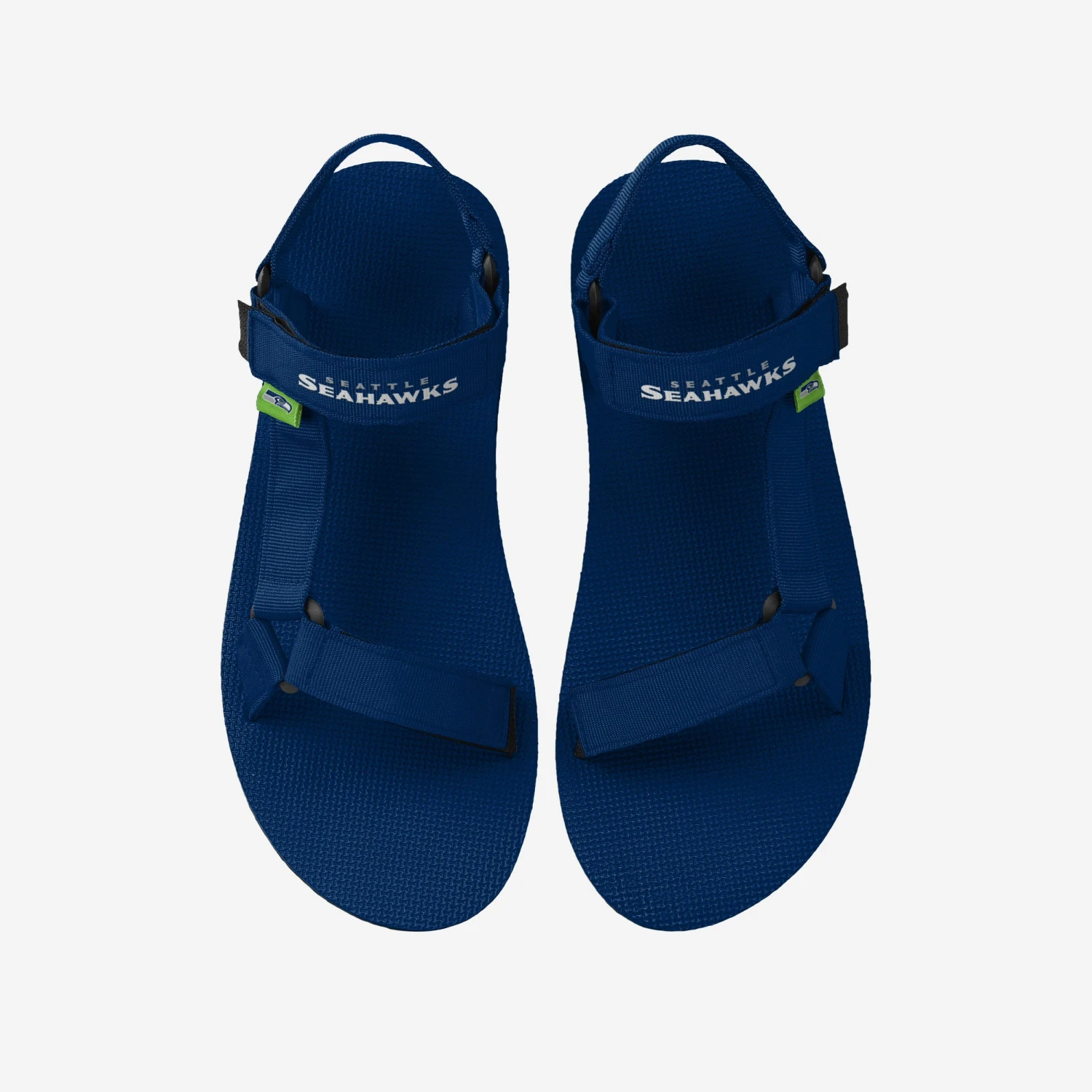 FOCO Seattle Seahawks Mens Solid Strap Sandal 1 FOCO Seattle Seahawks Mens Solid Strap Sandal