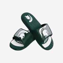 FOCO Michigan State Spartans Colorblock Big Logo Gel Slide -Fashion General Store FFSSNCCBBLGGELMIS g3