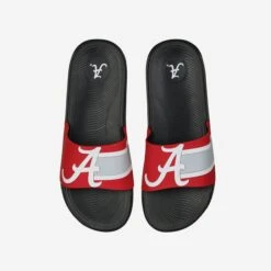 FOCO Alabama Crimson Tide Striped Big Logo Raised Slide