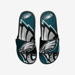 FOCO Philadelphia Eagles Colorblock Big Logo Gel Slide