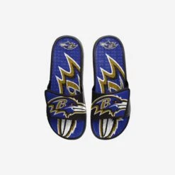 FOCO Baltimore Ravens Youth Colorblock Big Logo Gel Slide