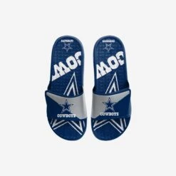 FOCO Dallas Cowboys Youth Colorblock Big Logo Gel Slide