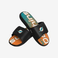 FOCO Miami Dolphins Gradient Wordmark Gel Slide -Fashion General Store FFSSNFGWGELMD g3