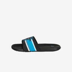 FOCO Carolina Panthers Striped Big Logo Raised Slide -Fashion General Store FFSSNFSBL3DCP g4