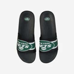 FOCO New York Jets Striped Big Logo Raised Slide