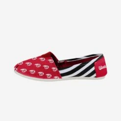 FOCO Utah Utes Womens Stripe Canvas Shoe
