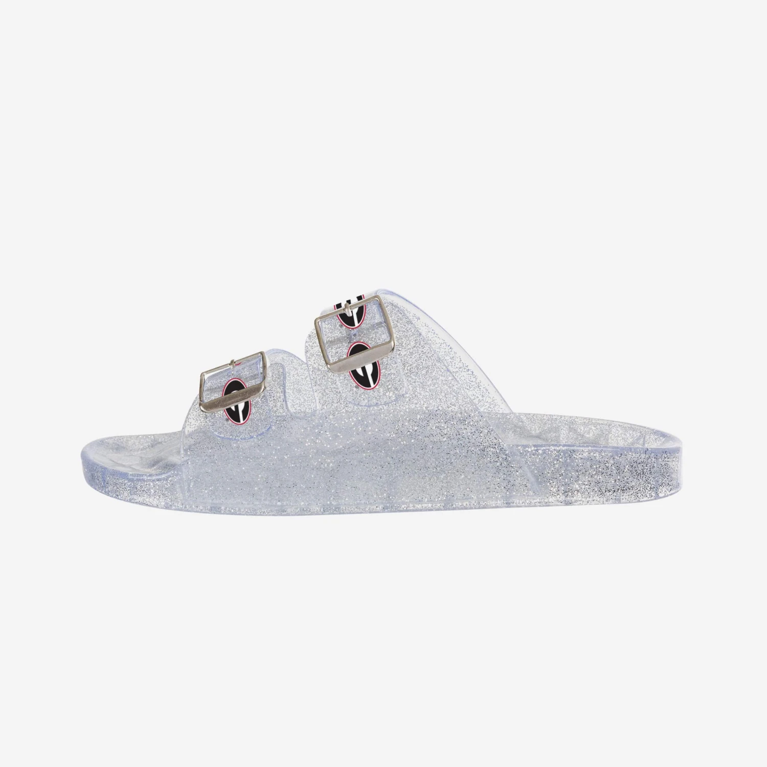 FOCO Georgia Bulldogs Womens Glitter Double Buckle Sandal 4 FOCO Georgia Bulldogs Womens Glitter Double Buckle Sandal - Image 4