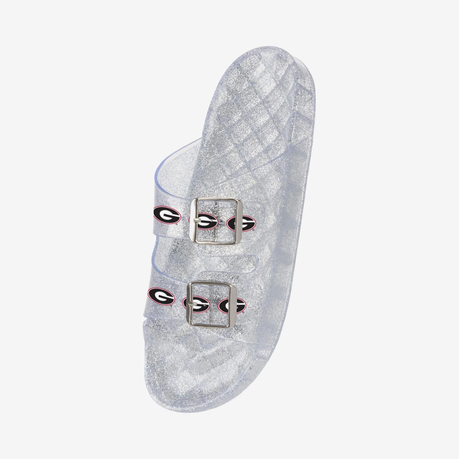 FOCO Georgia Bulldogs Womens Glitter Double Buckle Sandal 2 FOCO Georgia Bulldogs Womens Glitter Double Buckle Sandal - Image 2