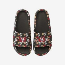 FOCO San Francisco 49ers Womens Floral Pillow Slide