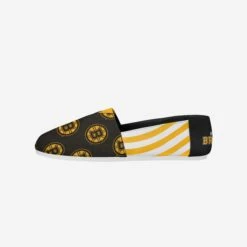 FOCO Boston Bruins Womens Stripe Canvas Shoe