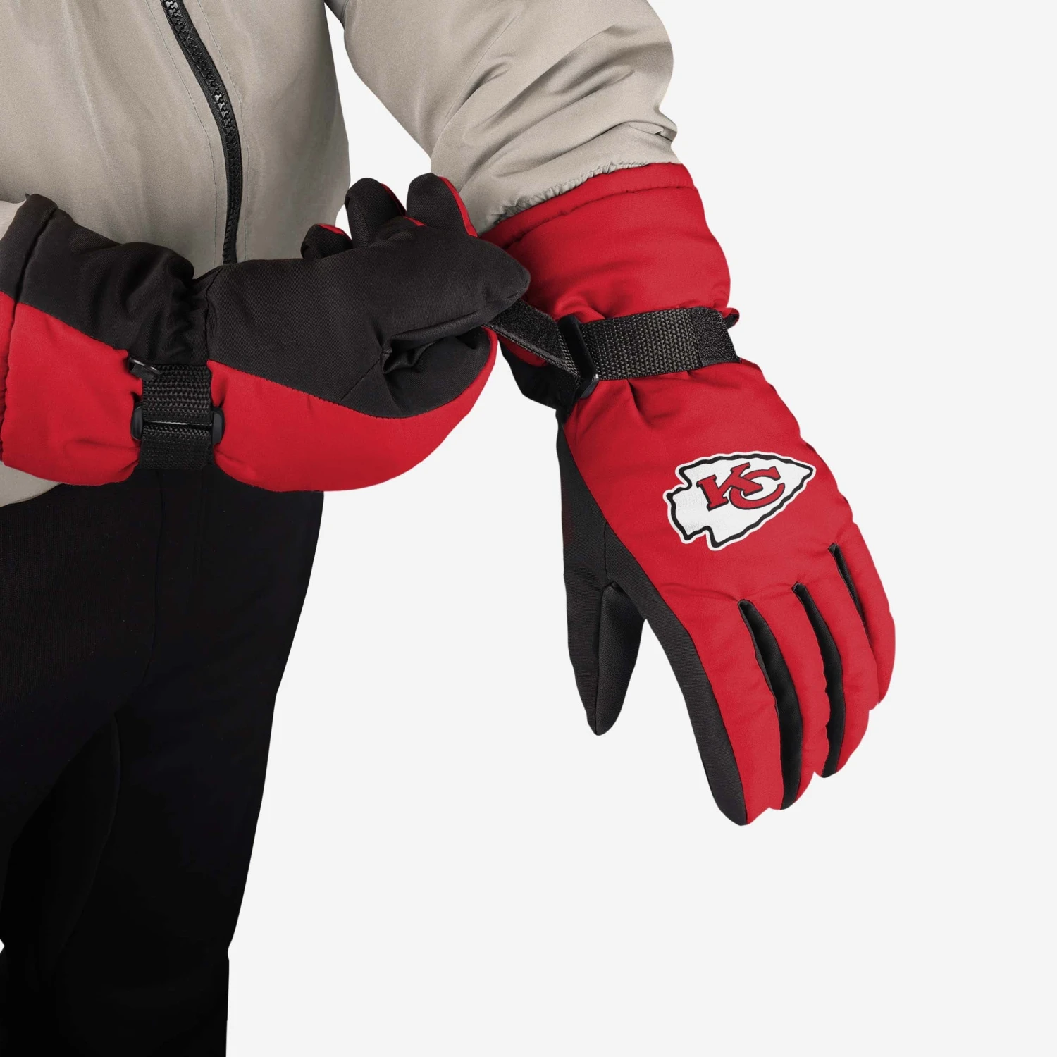 FOCO Kansas City Chiefs Big Logo Insulated Gloves 2 FOCO Kansas City Chiefs Big Logo Insulated Gloves - Image 2