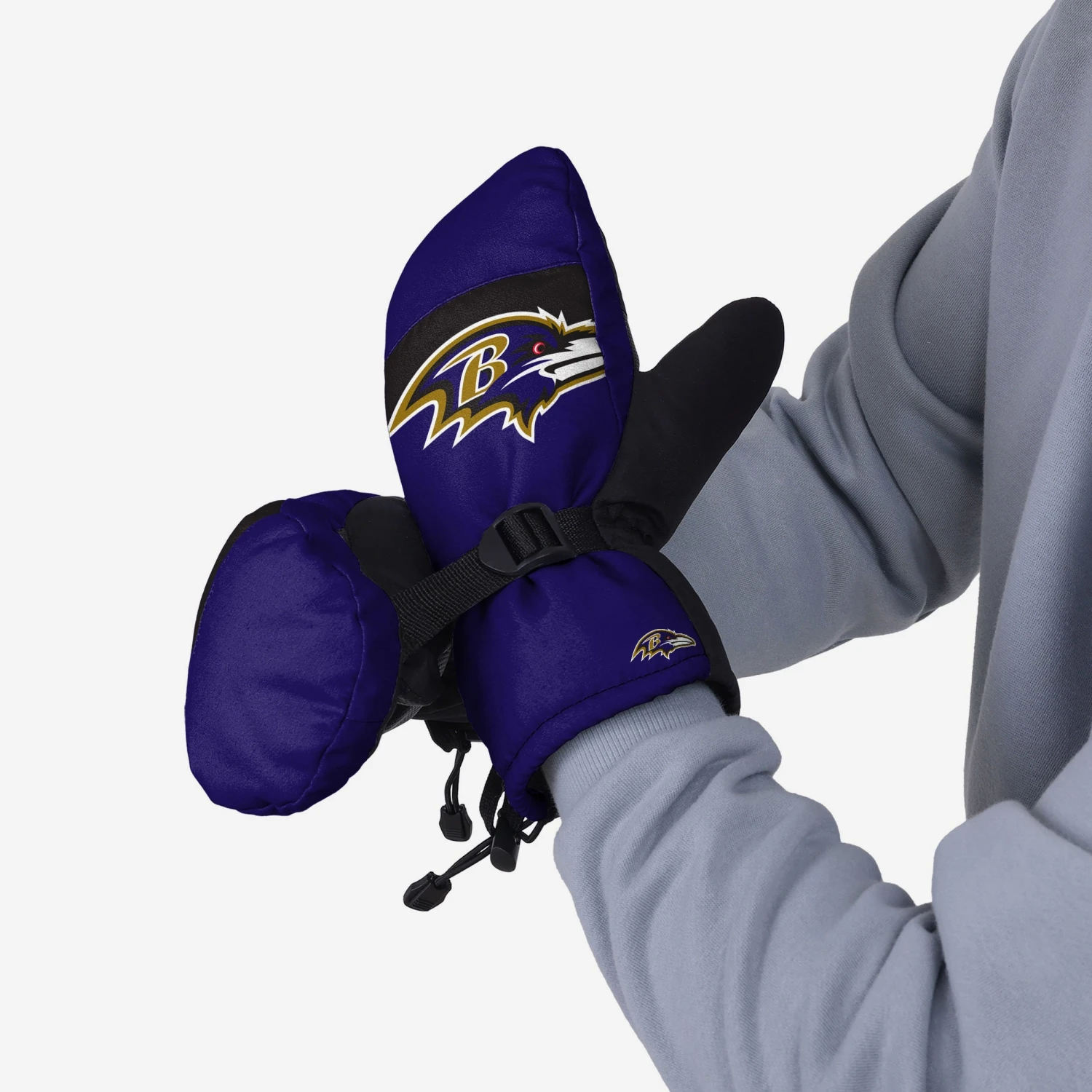 FOCO Baltimore Ravens Frozen Tundra Insulated Mittens 2 FOCO Baltimore Ravens Frozen Tundra Insulated Mittens - Image 2
