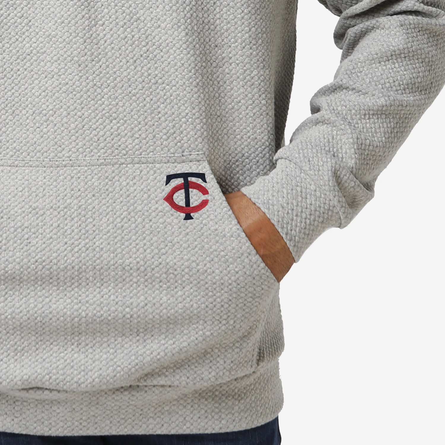 FOCO Minnesota Twins Gray Woven Hoodie 4 FOCO Minnesota Twins Gray Woven Hoodie - Image 4